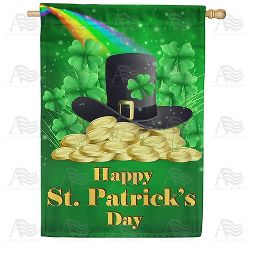 Leprechaun Hidden Stash Double Sided House Flag