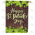 St. Patrick's Day Shamrocks And Wood Double Sided House Flag