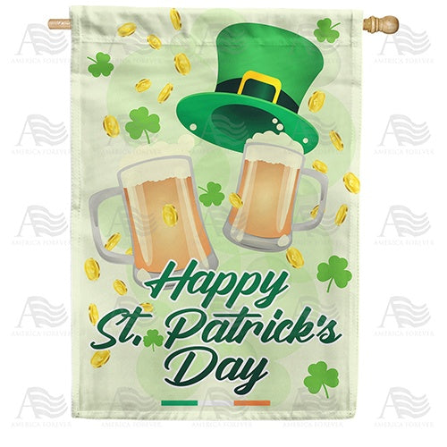 Irish Brew For Me And You Double Sided House Flag