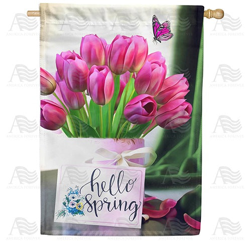 It's Noted, Spring Is Here! Double Sided House Flag