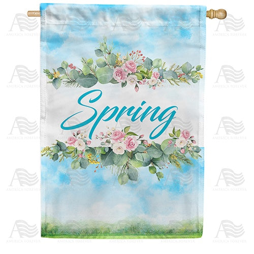 It's Spring Double Sided House Flag