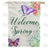 Welcome Spring Butterflies Double Sided House Flag
