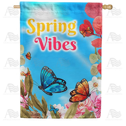 Spring Vibes Double Sided House Flag