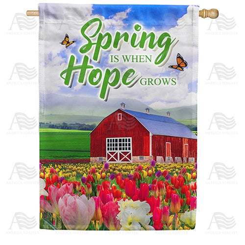 Tulip Farm Double Sided House Flag