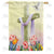 Cross And Tulips Double Sided House Flag