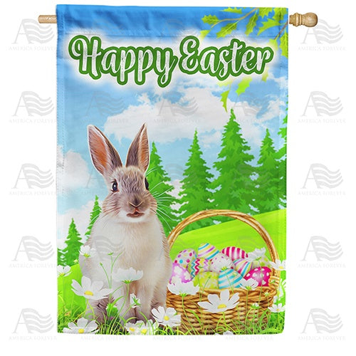 The Easter Bunny Double Sided House Flag