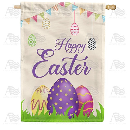 Easter Party Double Sided House Flag