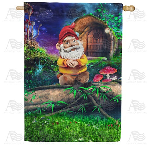 Wise Old Gnome Double Sided House Flag