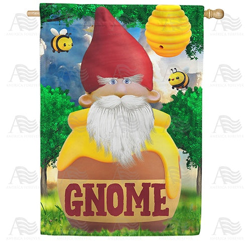 Honey Gnome Double Sided House Flag