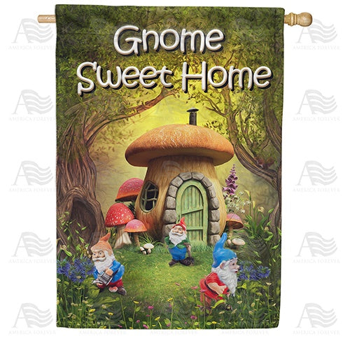 Gardening Gnomes Double Sided House Flag