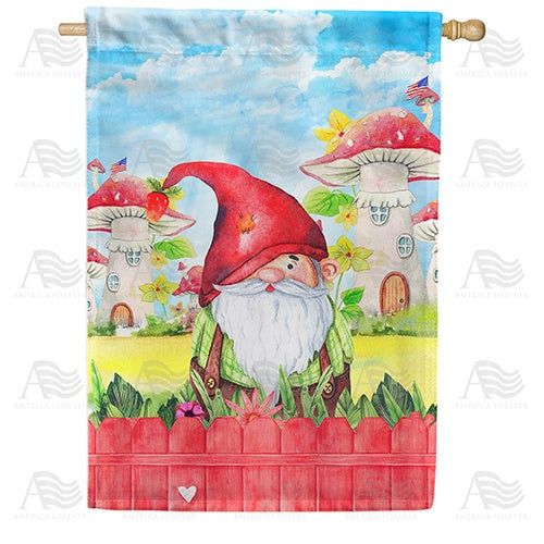 Gnome Kingdom Double Sided House Flag