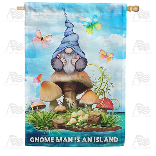 Gnome Man's Island Double Sided House Flag