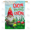 America Forever Gnome Sweet Gnome Double Sided House Flag