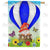 Gnome Balloon Ride Double Sided House Flag