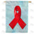 Red Ribbon Double Sided House Flag