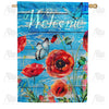 Blue Barn Blooms Double Sided House Flag