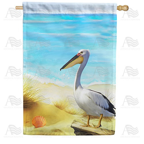 Pelican Beach Double Sided House Flag