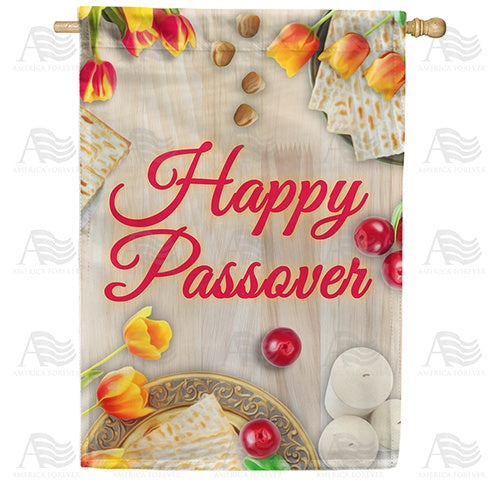 Happy Passover Double Sided House Flag