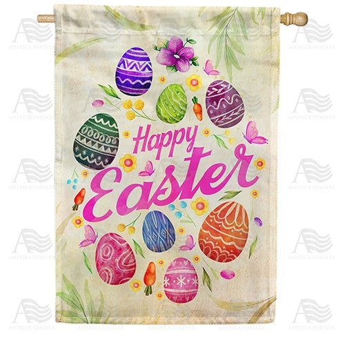 Easter Egg Swirl Double Sided House Flag