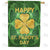 Gold Clover Medallion Double Sided House Flag