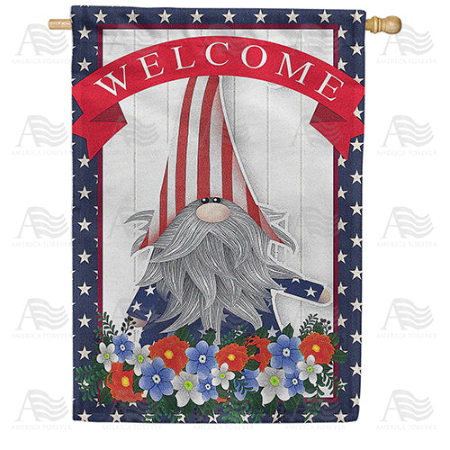American Gnome Double Sided House Flag
