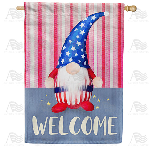 Uncle Sam Gnome Double Sided House Flag