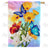 Floral Butterfly Sparkles Double Sided House Flag