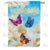 America Forever Butterfly Welcome Double Sided House Flag