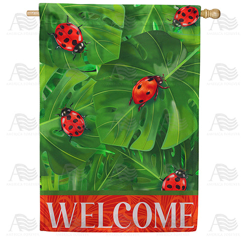 Lady Beetles Double Sided House Flag