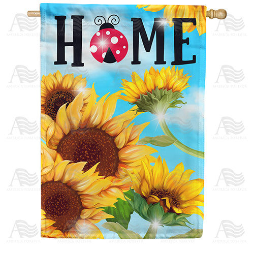 Sunny Day Sunflowers Double Sided House Flag