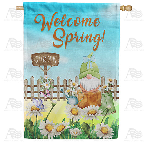 Gnome Gardener Double Sided House Flag