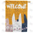 Happy Bunnies Welcome Double Sided House Flag