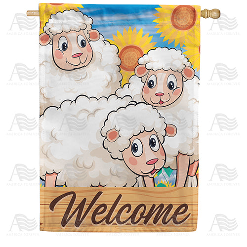 "Ewe"re Welcome Here Double Sided House Flag