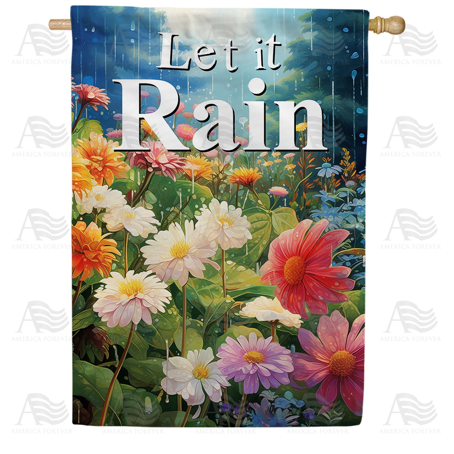 Blooming Shower Double Sided House Flag