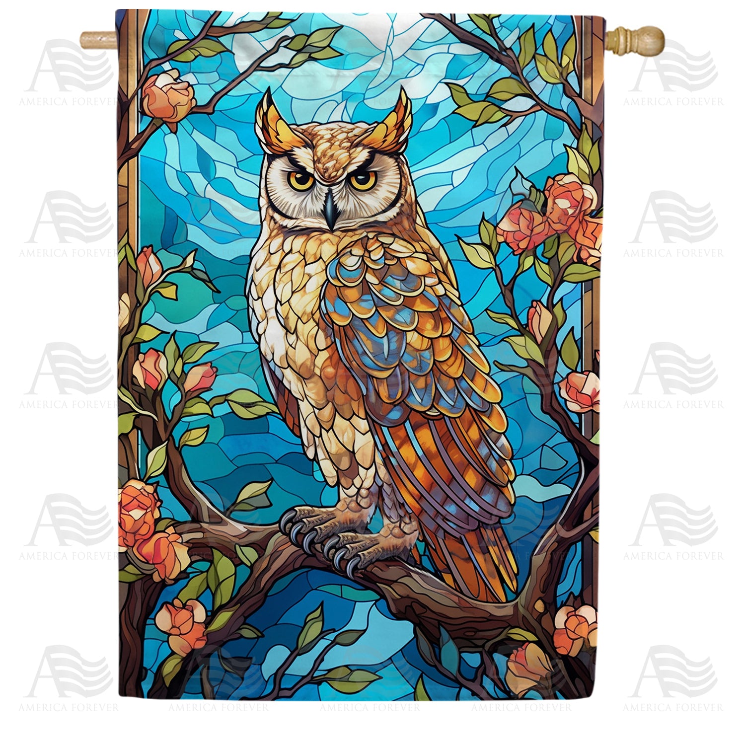 Impressive Owl Double Sided House Flag