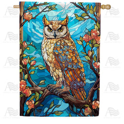 Impressive Owl Double Sided House Flag
