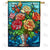 Vibrant Flower Vase Double Sided House Flag