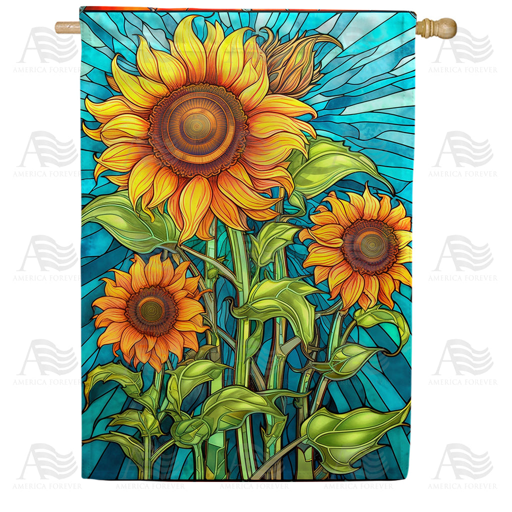 Sunflower Shine Double Sided House Flag