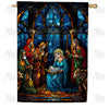 Holy Birth Stained Glass Double Sided House Flag