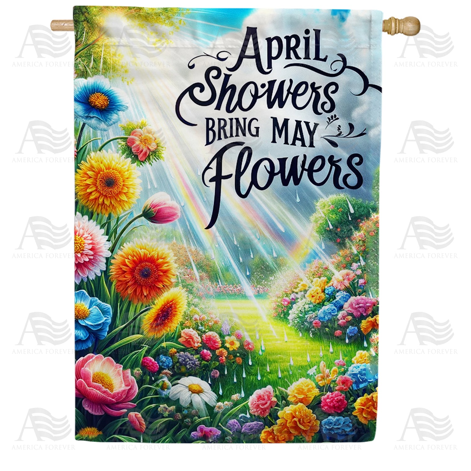 April Showers Results Double Sided House Flag