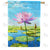 Serene Water Lily Double Sided House Flag