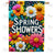 Vibrant Spring Showers Floral Double Sided House Flag