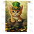 Lucky Charm Feline Fortune Double Sided House Flag