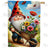 Joyful Gnome Gardener Double Sided House Flag