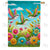 Hummingbirds and Blossoms Spring Double Sided House Flag