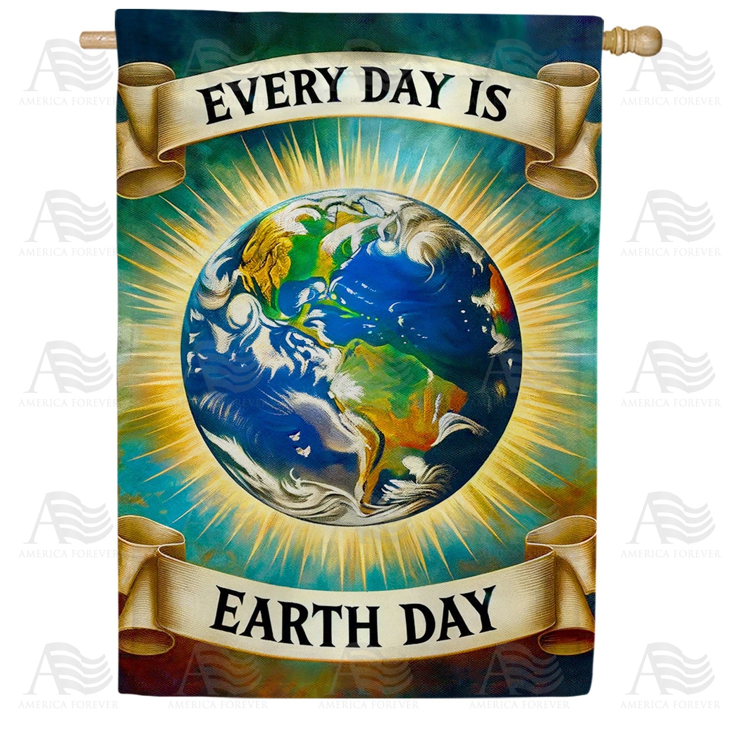 Everyday is Earth Day Double Sided House Flag