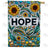 Sunflower Hope Mosaic Double Sided House Flag