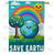 Playful Earth and Rainbow Joy Double Sided House Flag