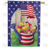 AmeriCAN Flowers Double Sided House Flag