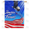 American Patriotic Eagle Double Sided House Flag